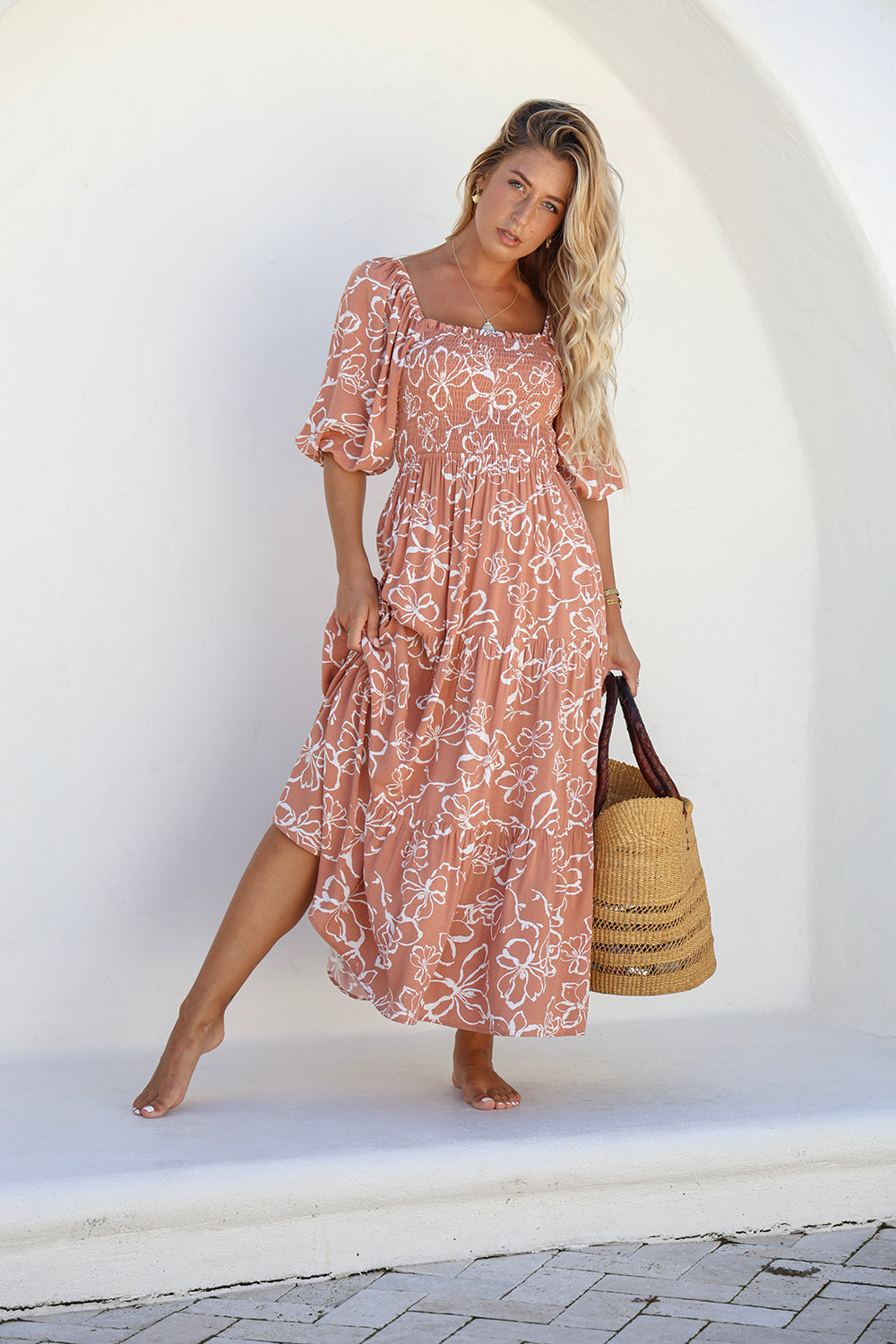 Havana Off the Shoulder Maxi Dress