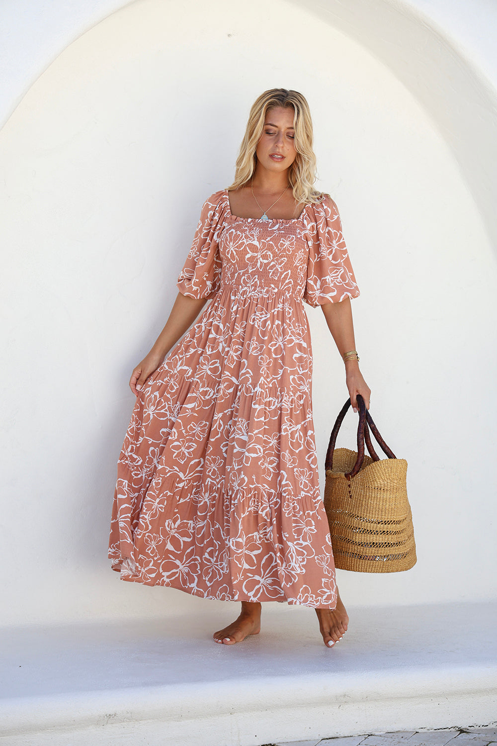 Havana Off the Shoulder Maxi Dress
