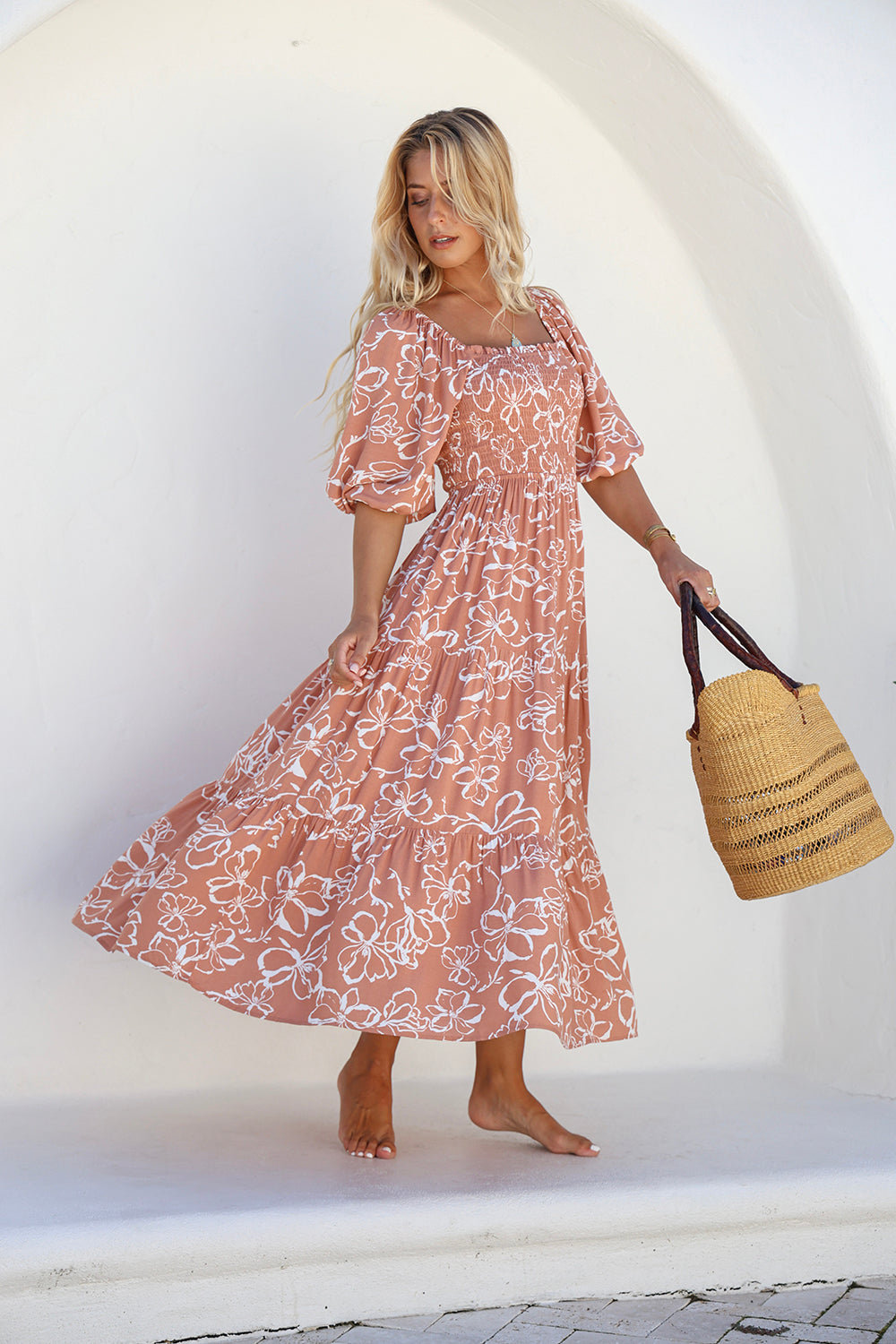 Havana Off the Shoulder Maxi Dress